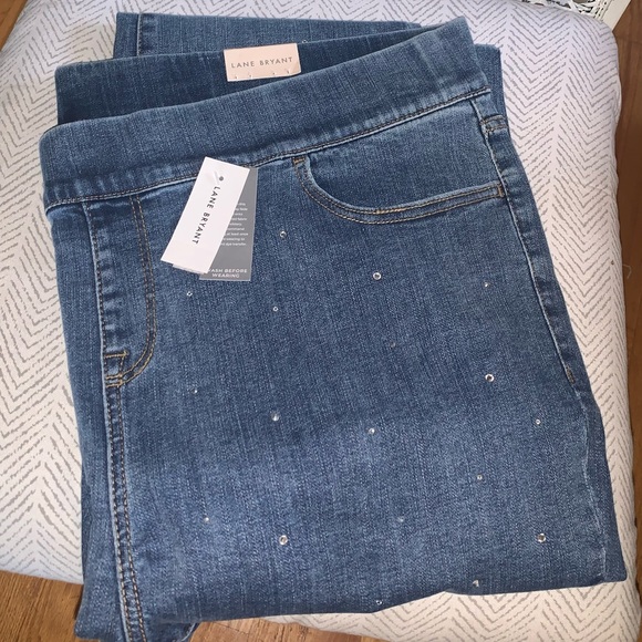 NWT Sparkle Jeggings Lane Bryant jeans NEW 24 - Picture 10 of 12